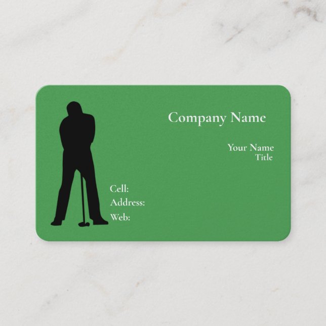 Carte de visite Modèle blanc de base avec bleu (Devant)