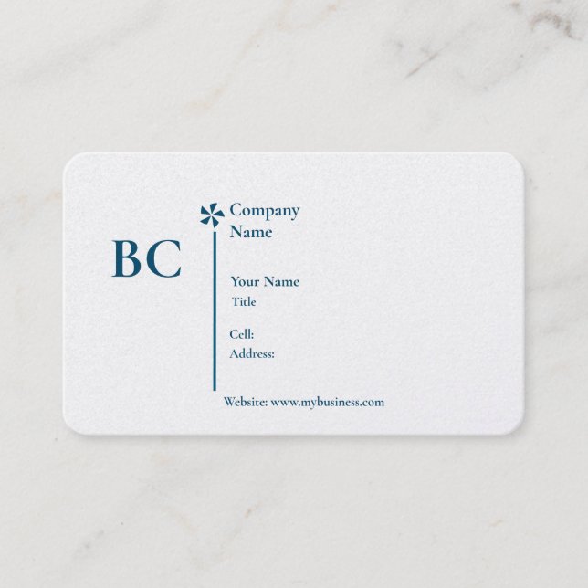 Carte de visite modèle blanc de base pour les entr (Devant)