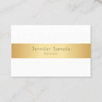 Carte De Visite Modèle blanc Faux Gold