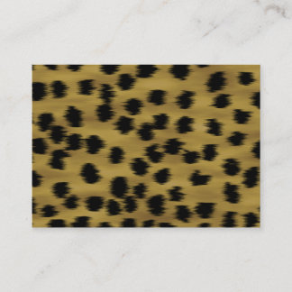Carte De Visite Modèle Brown noir et d'or d'impression de guépard