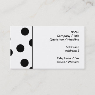 Carte De Visite Modèle dalmatien noir et blanc de tache