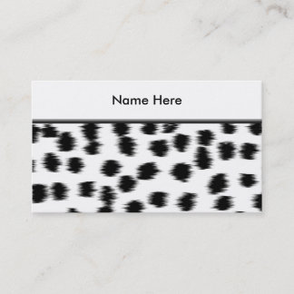 Carte De Visite Modèle dalmatien noir et blanc d'impression
