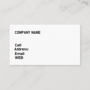 CARTE DE VISITE MODÈLE DE BASE