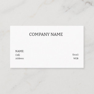 CARTE DE VISITE MODÈLE DE BASE