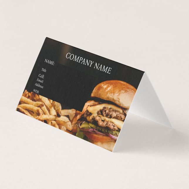 CARTE DE VISITE MODELE DE BASE HAMBURGERS (Front)