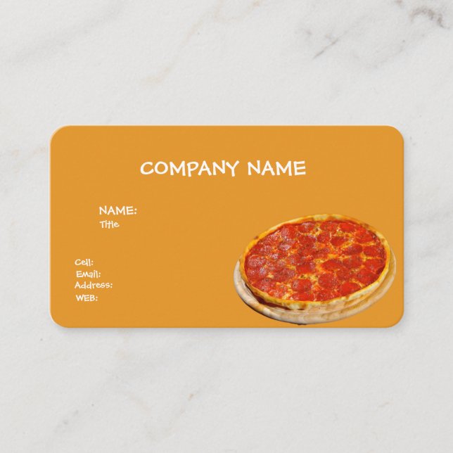 CARTE DE VISITE MODÈLE DE BASE PIZZA (Devant)
