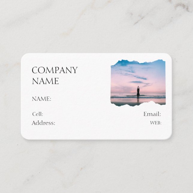 CARTE DE VISITE MODÈLE DE BASE yoga (Devant)
