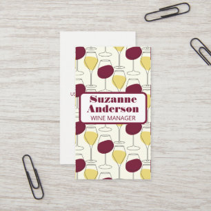 Carte De Visite Modèle de Bouteilles de Vin Dessinées à la Main