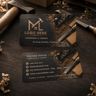 Carte De Visite Modèle de branding pour la menuiserie moderne Ch