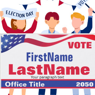 Carte de visite Modèle de campagne personnalisé