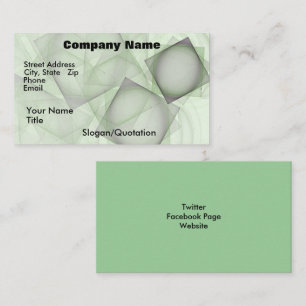 Carte De Visite Modèle de carreaux Abstraits Sheer Green