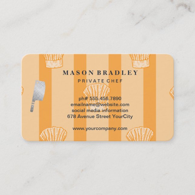 Carte De Visite Modèle de Chapeau de Chef | Restaurant | Cuisine (Devant)