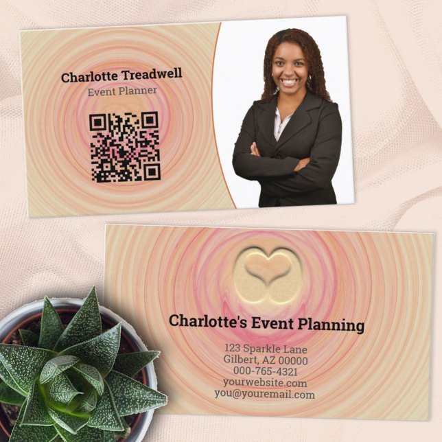 Carte De Visite Modèle de code QR Abstrait professionnel (Créateur téléchargé)