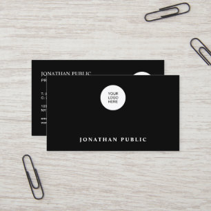 Carte De Visite Modèle de code QR en noir et blanc pour télécharge