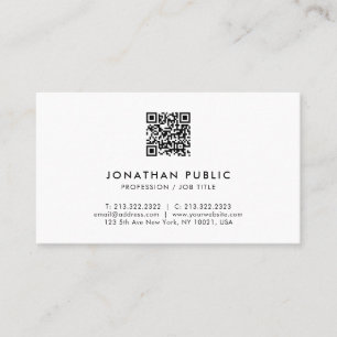 Carte De Visite Modèle de code QR professionnel moderne et élégant