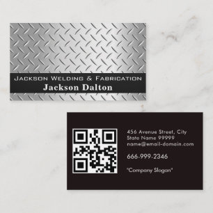 Carte De Visite Modèle de code QR Tradesman pour assiette diamant