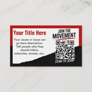 Carte De Visite Modèle de conception de code QR pour rejoindre le 