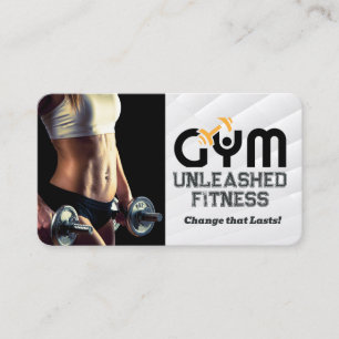 Carte De Visite Modèle de forme physique Typographie de gym