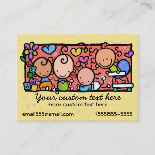 Carte De Visite Modele De Garde D Enfants De Creche De Bebe Zazzle Fr