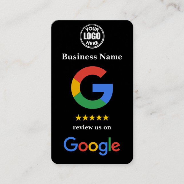 Carte De Visite Modèle de lien Google pour petites entreprises noi (Devant)