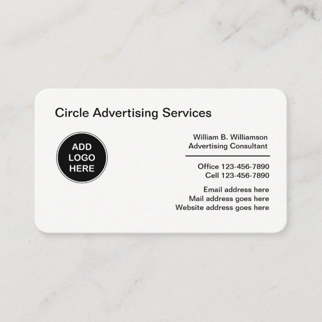 Carte De Visite Modèle de logo d'agence de publicité (Devant)