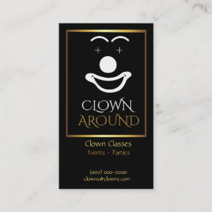 Carte De Visite Modèle de logo de clown