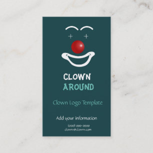 Carte De Visite Modèle de logo de clown