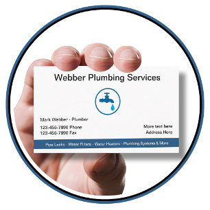 Carte De Visite Modèle de logo moderne pour services de plomberie