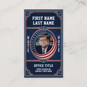 Carte De Visite Modèle de photo d'élection politique