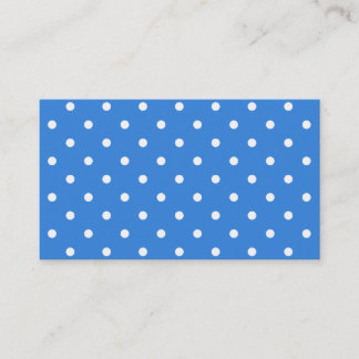 Carte De Visite Modèle de point blanc et bleu de polka