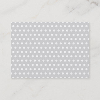 Carte De Visite Modèle de point gris-clair et blanc de polka