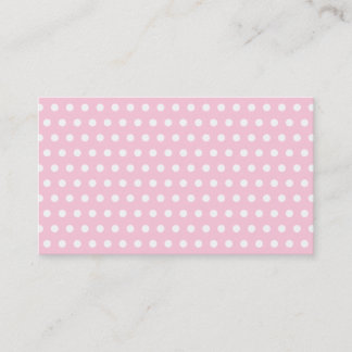 Carte De Visite Modèle de pois rose et blanc