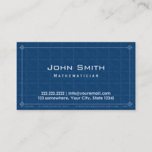 Carte De Visite Modèle de professionnel de mathématicien