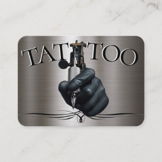 Carte De Visite Modèle de tatouage puissant, 3,5 po x 2,5 po