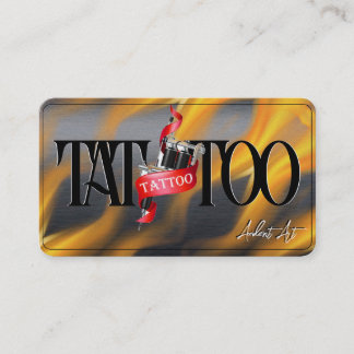 Carte De Visite Modèle de tatouage puissant, voiture d'affaires 3,