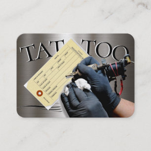 Carte De Visite Modèle de tatouage puissant, voiture    profession