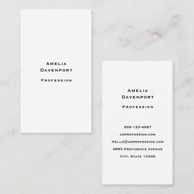 Carte De Visite Modèle d'entreprise 11b (Devant / Derrière)