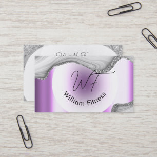 Carte De Visite Modèle éditable Minimaliste Élégant Glitter Drips