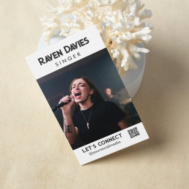 Carte De Visite Modèle élégant Actrice chanteuse Capture d'écran Q (Créateur téléchargé)