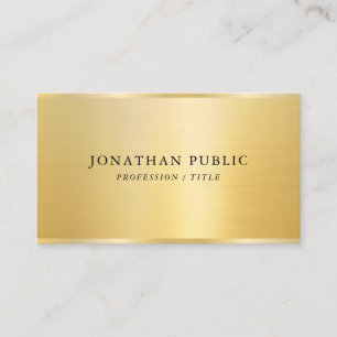 Carte De Visite Modèle élégant Gold Look professionnel brillant