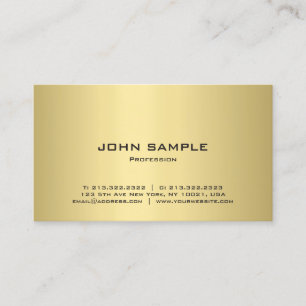 Carte De Visite Modèle Elegant Gold Look Professionnel Moderne Top