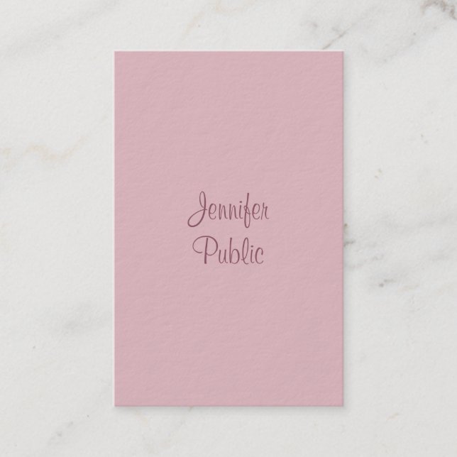 Carte De Visite Modèle Élégant moderne manuscrit Nom du script (Devant)