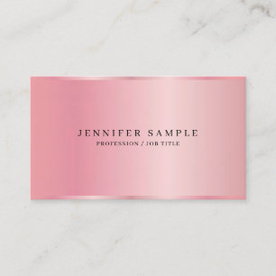 Carte De Visite Modèle élégant moderne personnalisé Rose Gold Glam