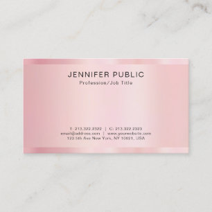 Carte De Visite Modèle élégant moderne Rose Gold Professionnel