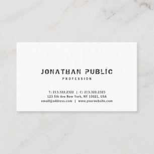 Carte De Visite Modèle élégant simple moderne professionnel tendan