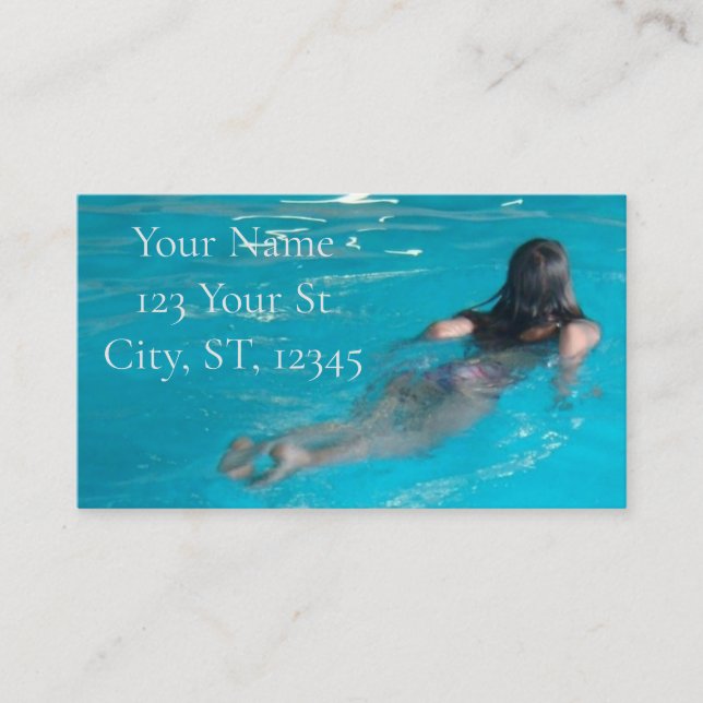 Carte De Visite Modèle féminin natation Thunder_Cove (Devant)