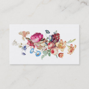 Carte De Visite Modèle floral vintage élégant de motif de rose