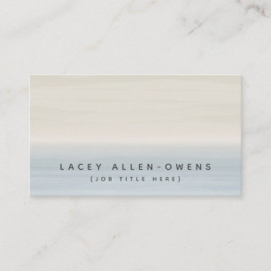 Carte De Visite Modèle générique d'Ombre d'aquarelle de plage