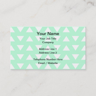 Carte De Visite Modèle géométrique vert et blanc en bon état
