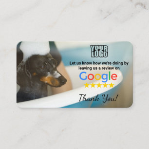 Carte De Visite Modèle Google Google Google Dog Groomer avec QR -